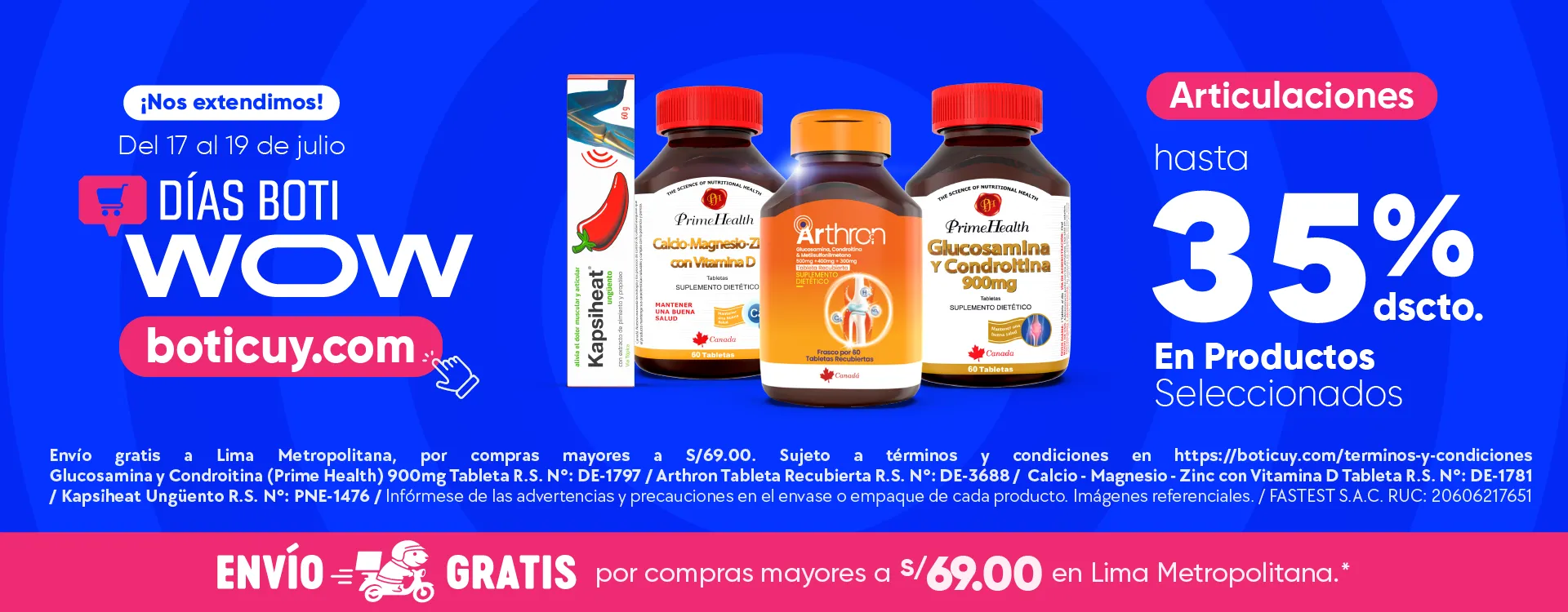Dias Boti WOW Articulaciones - descuentos especiales