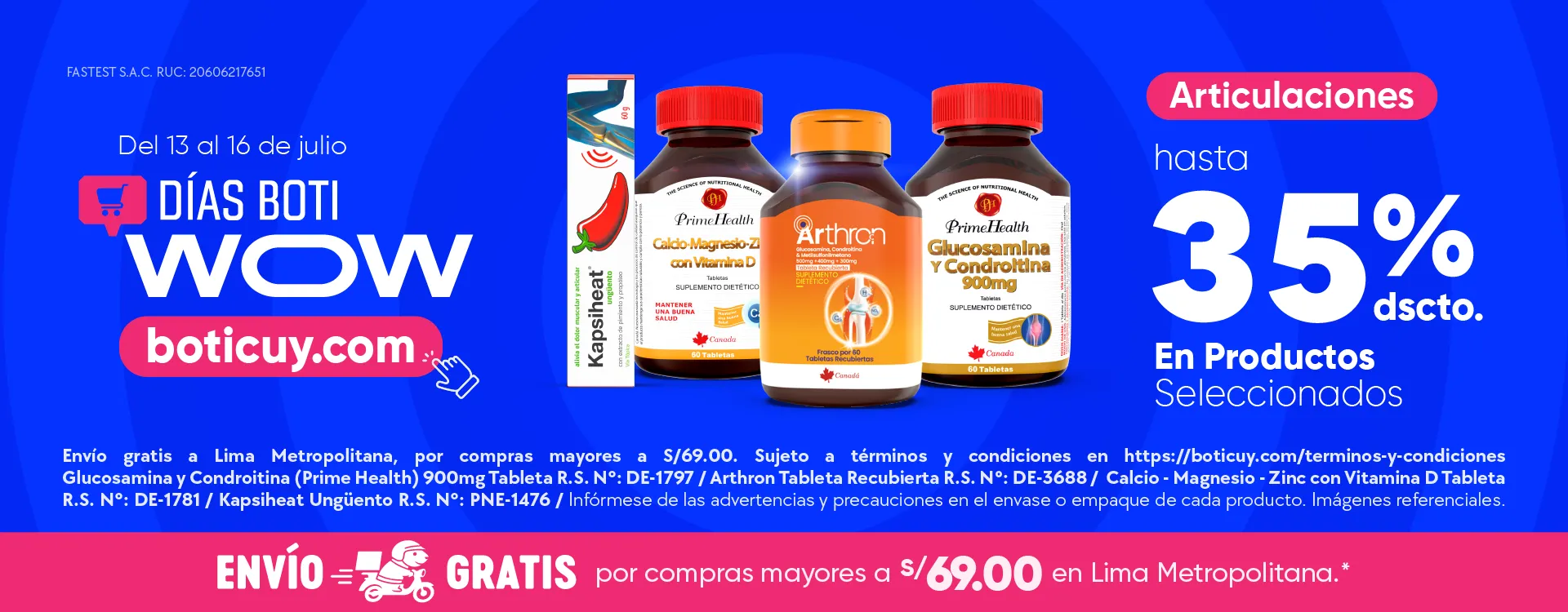 Dias Boti WOW Articulaciones - descuentos especiales