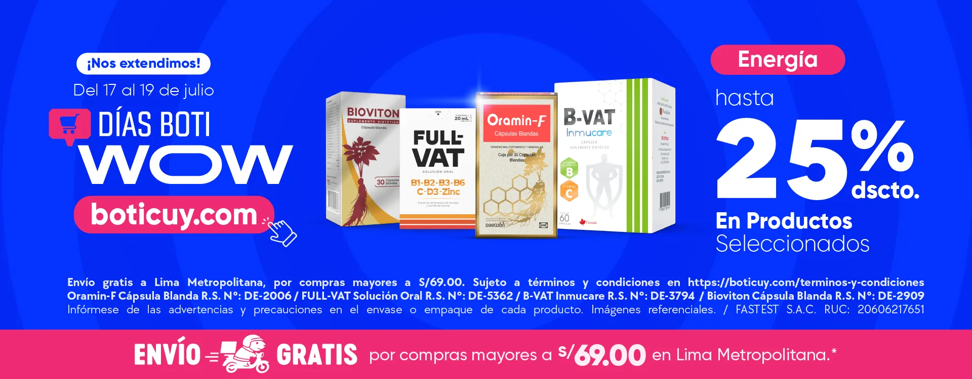 Dias Boti WOW Energia - descuentos especiales