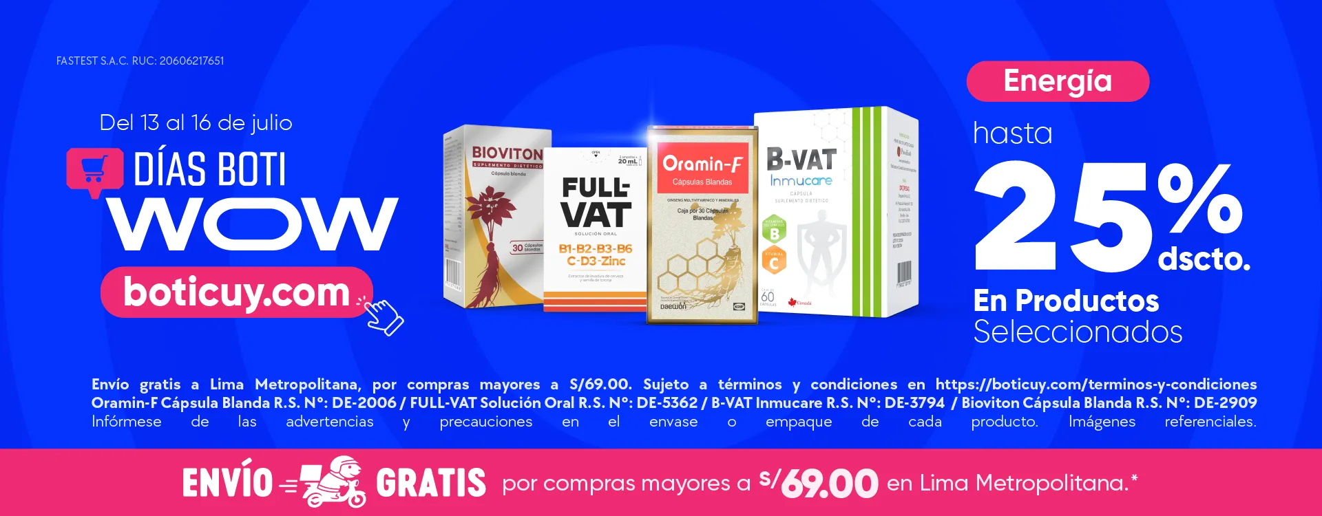 Dias Boti WOW Energia - descuentos especiales