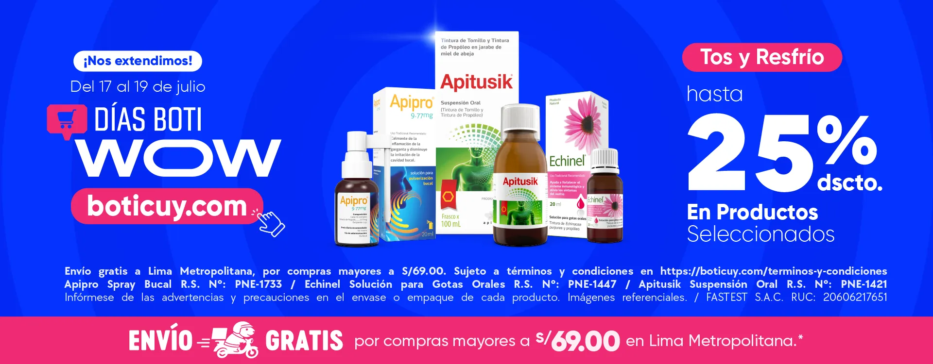 Dias Boti WOW Tos y Resfrio - descuentos especiales